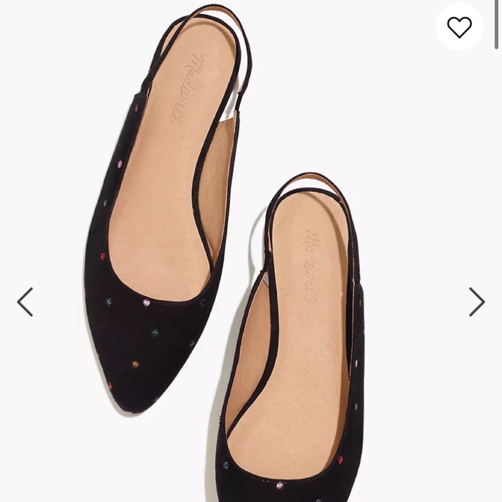 Madewell Slingback flat embroidered